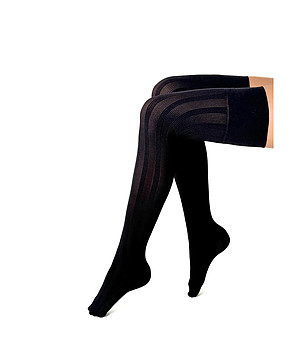 Дълги дамски релефни чорапи Romina 80 DEN снимка