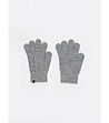 Сиви дамски ръкавици с плетеница DORITANA-1 снимка