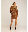 Рокля с пайети в меденокафяв нюанс Melisa-1 снимка