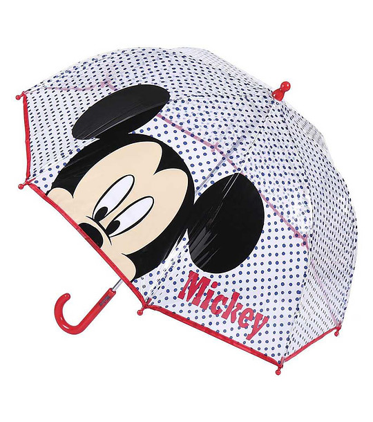 Детски прозрачен чадър с принт Mickey снимка