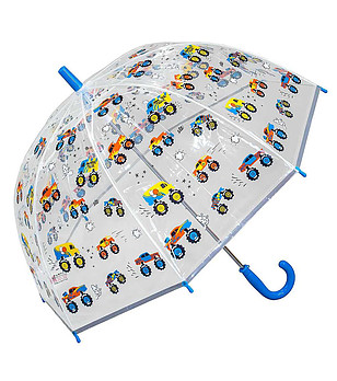 Детски чадър с принт Колички снимка