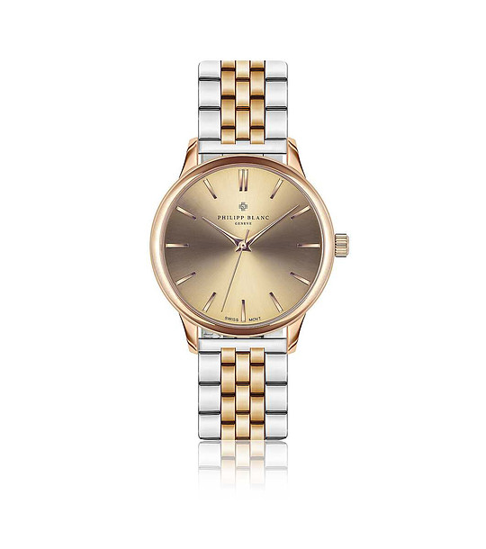 Unisex часовник в розовозлатисто и сребристо Lugano снимка