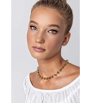 Позлатено дамско колие Jordanа снимка