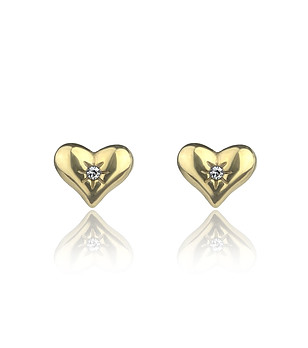 Позлатени обеци с кристали Madelynn снимка