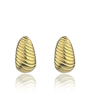 Дамски обеци с покритие от злато Kinley снимка