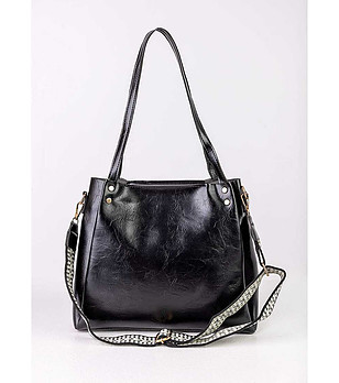 Дамска чанта в черен цвят Lexi снимка