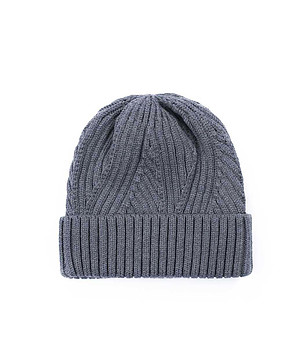 Зимна unisex шапка в цвят графит снимка