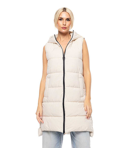 Светлобежова дамска дълга грейка Rony снимка