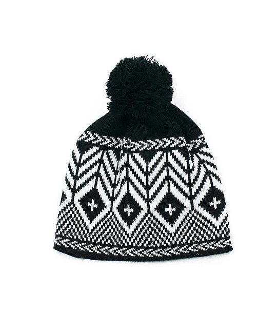Unisex зимна шапка в черно и бяло снимка