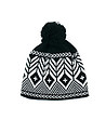 Unisex зимна шапка в черно и бяло-0 снимка