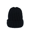 Зимна топла unisex шапка в черно-0 снимка