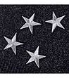 Черна дамска шапка със сребристи звезди-3 снимка