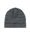 Дамска шапка в цвят графит с ефектен дизайн-1 снимка