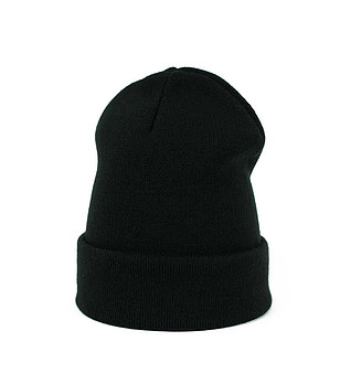 Черна зимна unisex шапка снимка