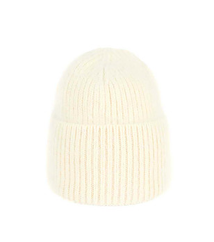Класическа unisex зимна шапка в екрю с ангора снимка