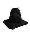 Unisex комплект от шапка и шал в черно-0 снимка