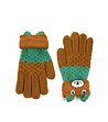 Детски ръкавици Winter Teddy в цвят горчица и мента-0 снимка