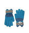 Детски ръкавици Winter Teddy в синьо-0 снимка