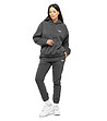 Дамски oversize памучен спортен комплект в цвят антрацит-0 снимка