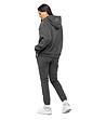 Дамски oversize памучен спортен комплект в цвят антрацит-1 снимка