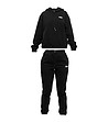 Дамски oversize памучен спортен комплект в черно -4 снимка