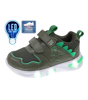 Тъмнозелени детски маратонки със светеща подметка Phylon снимка