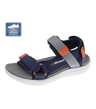 Детски сандали в сиво и синьо с подметка Phylon снимка