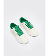 Мъжки сникърси в бяло и зелено-1 снимка
