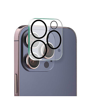 Протектор за камера за iPhone14 PRO с черни кантове снимка