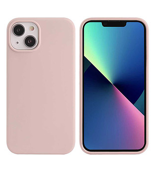 Твърд силиконов калъф за  iPhone 13 MINI в розово снимка