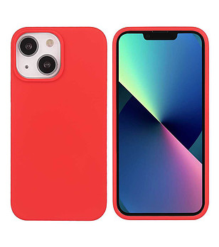 Твърд силиконов калъф за  iPhone 13 MINI в червено снимка