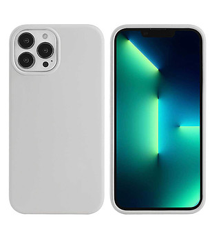 Бял силиконов калъф за iPhone 13 PRO снимка