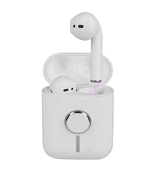 Безжични Bluetooth слушалки в бяло снимка