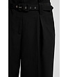 Черен дамски панталон с колан Irra-2 снимка