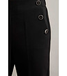 Черен дамски панталон с ръб Sia-3 снимка