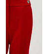 Червен дамски панталон с ръб Lilly-2 снимка