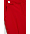 Червен дамски панталон с ръб Lilly-3 снимка