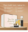 Комплект от серум, крем и пачове с 24 каратово злато-1 снимка