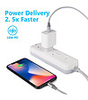 Адаптер за USB-C зарядно с USB 3.0 A порт в бяло 18W-1 снимка