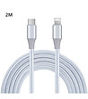 Кабел USB C към Lightning в сребристо 2 м-0 снимка