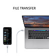 Кабел USB C към Lightning в сребристо 2 м-1 снимка