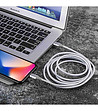 Кабел USB C към Lightning в сребристо 2 м-2 снимка