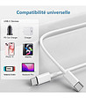 Бял кабел USB C TO USB C-2 снимка