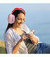 Червени bluetooth слушалки с миди-4 снимка