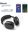 Черни Bluetooth  слушалки с миди-2 снимка