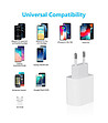 Комплект от адаптер и кабел USB-C към Lightning в бяло и сребристо-3 снимка