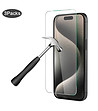 Комплект от 3 защитни стъкла за iPhone 15 Pro-0 снимка