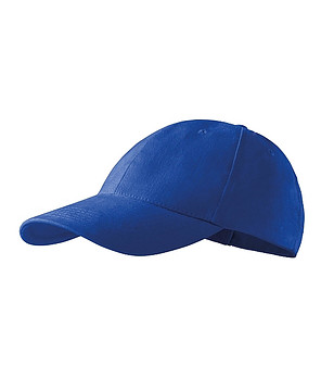 Синя unisex памучна шапка с козирка снимка