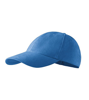 Синя unisex памучна шапка с козирка снимка