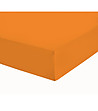 Памучен оранжев чаршаф с ластик 140/200 см-0 снимка